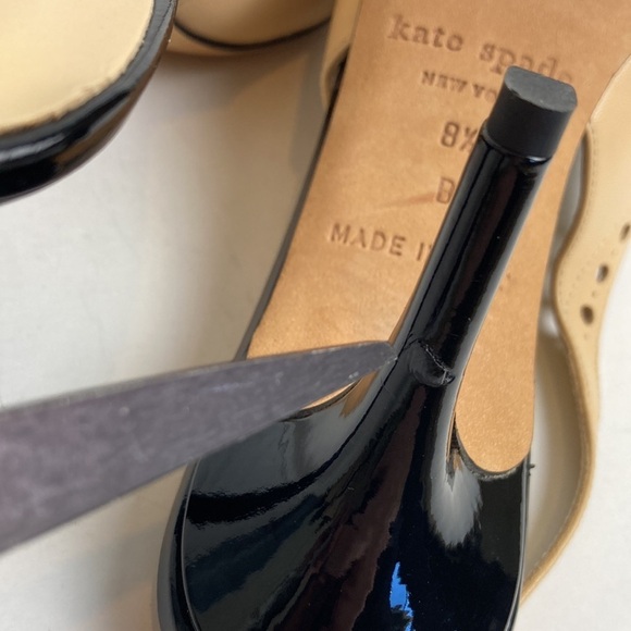 Kate Spade Two-toned Monica Slingback Heels 8.5 Patent Leather Feminine Preppy - Picture 8 of 16